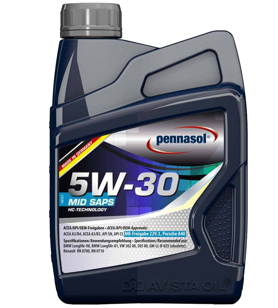 Моторное масло Pennasol Mid Saps 5W-30, 1л